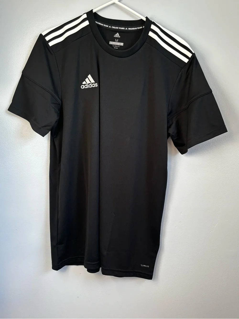Adidas Squadra 17 Soccer Jersey Short Sleeve Black Sz M. NWT